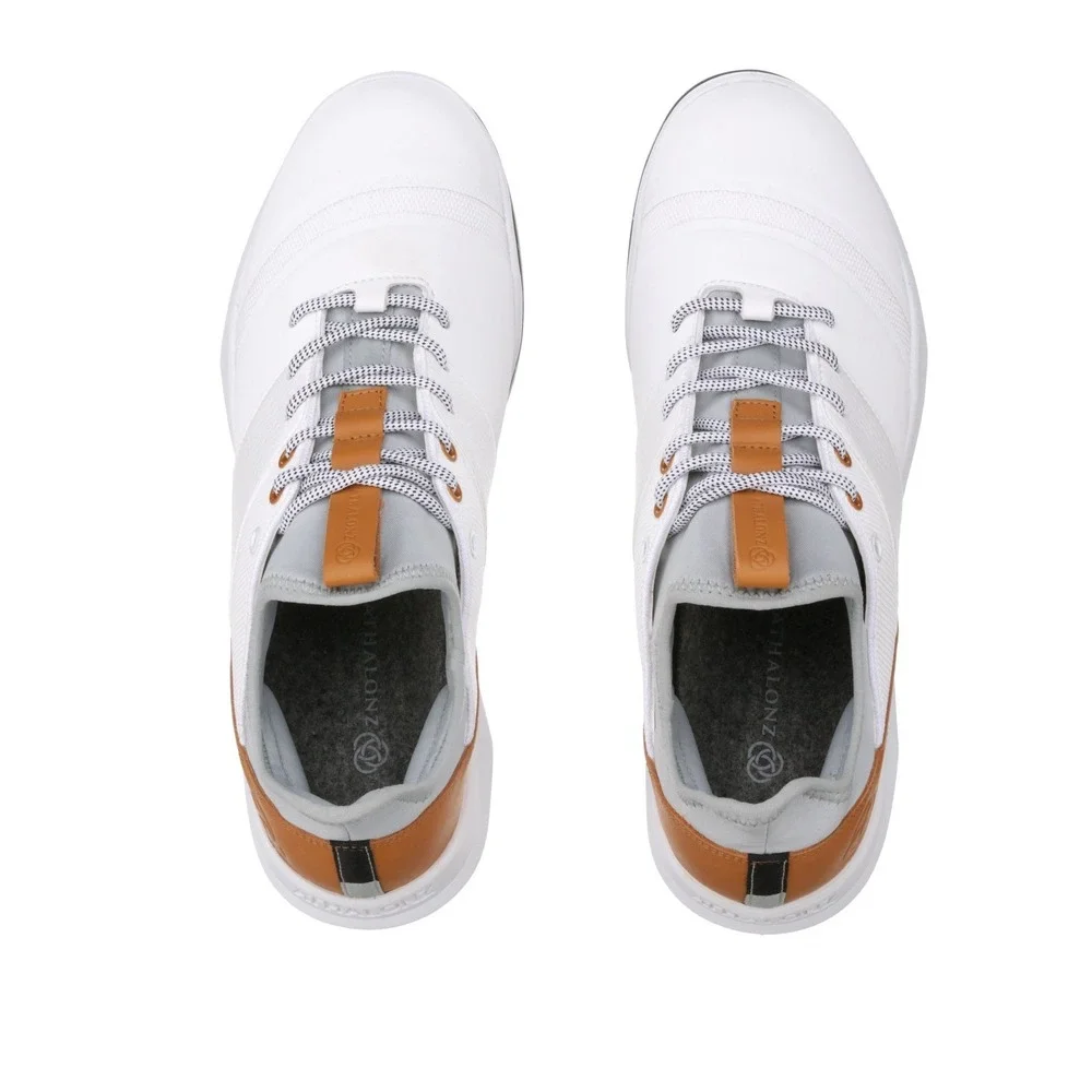 Athalonz EnVe Golf Shoes, Men Size 8  White/Tan. Less Sway - More Distance NIB‎